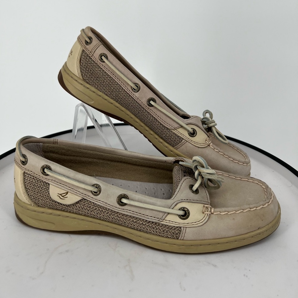 SPERRY‎ TOP SIDER BOAT SHOES CLASSIC IN TAN LEATHER AND RUBBER SOLES